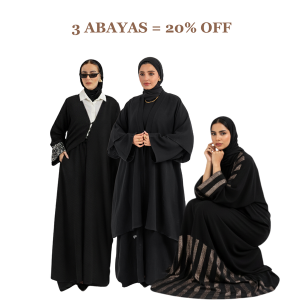 BUY 3 ABAYAS  = GET 20% OFF