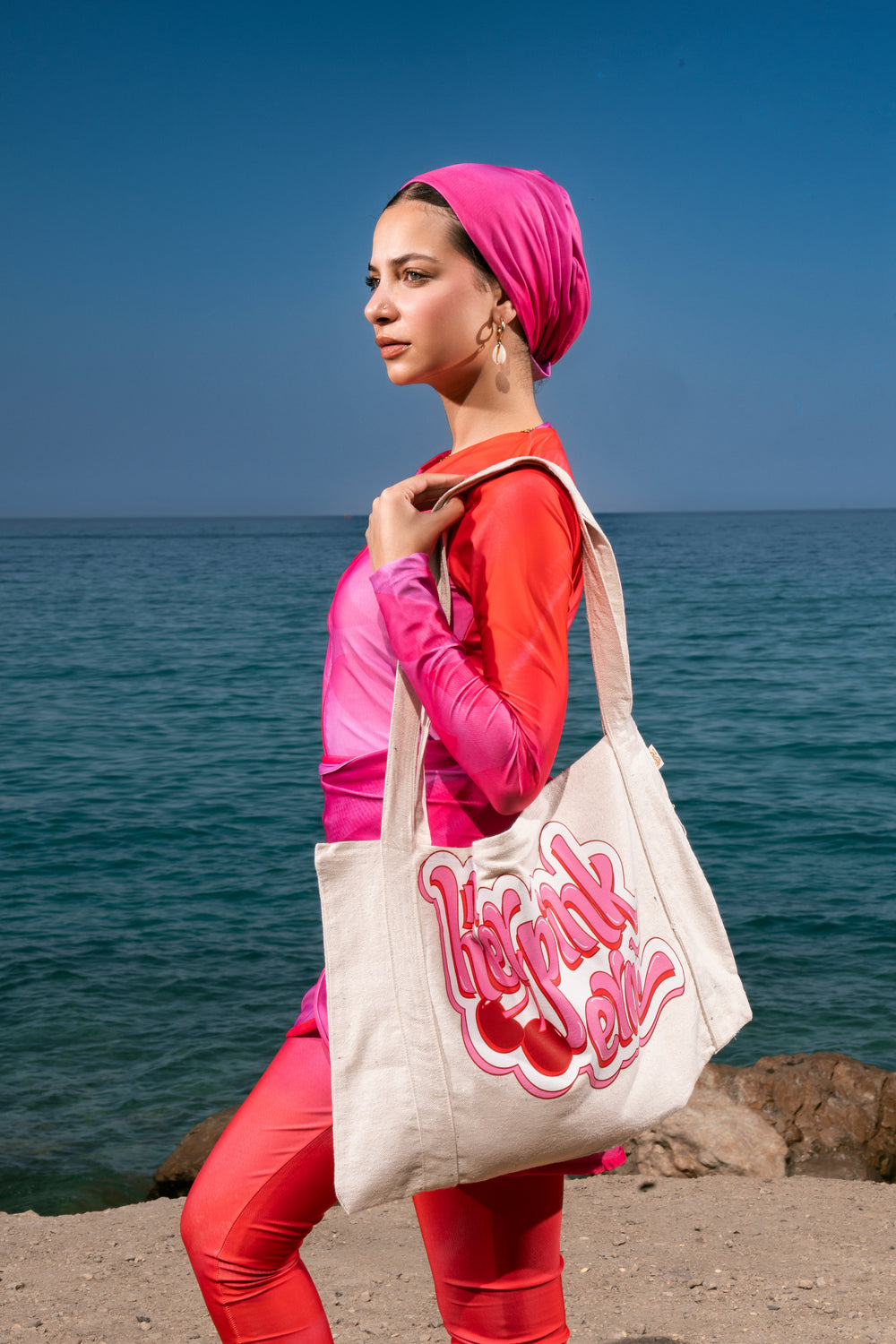 In her pink era bag
