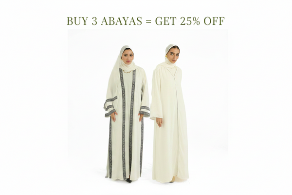 BUY 3 ABAYAS  = GET 25% OFF
